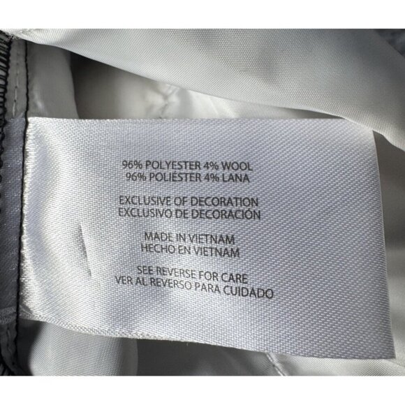 Banana Republic Woman's Sz S Shacket Shirt Jacket Black Cream Plaid Wool Blend - Picture 6 of 13